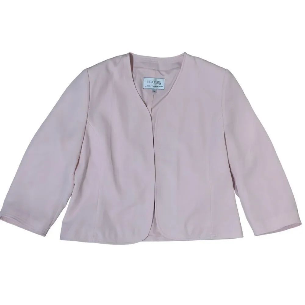 Ingenuity Pink Open Blazer Size 14